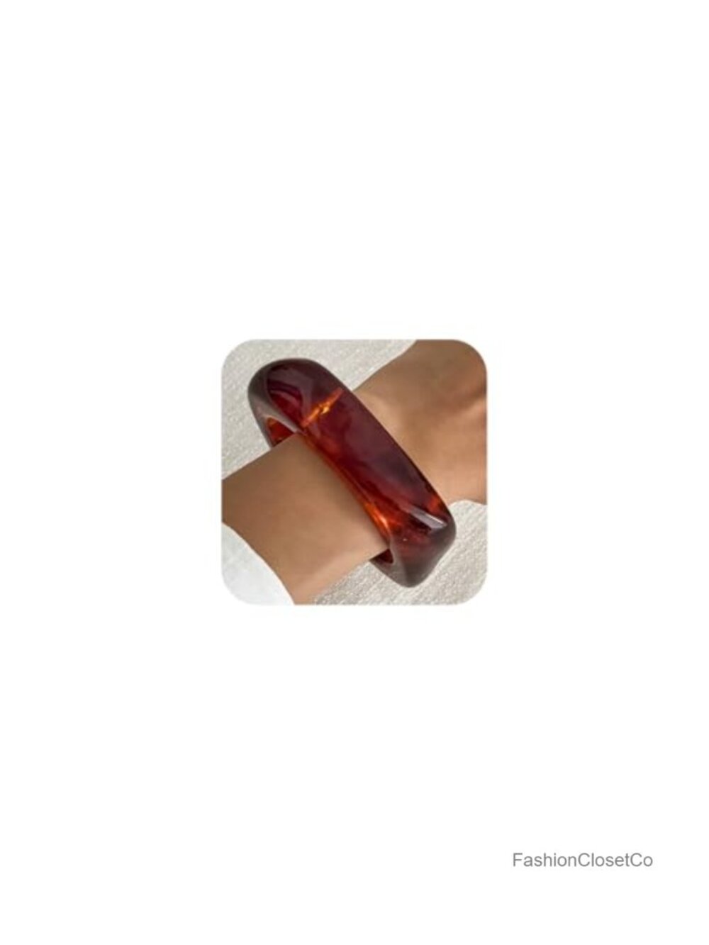 Chunky Geometric Acrylic Resin Bangle Bracelet Women Vintage